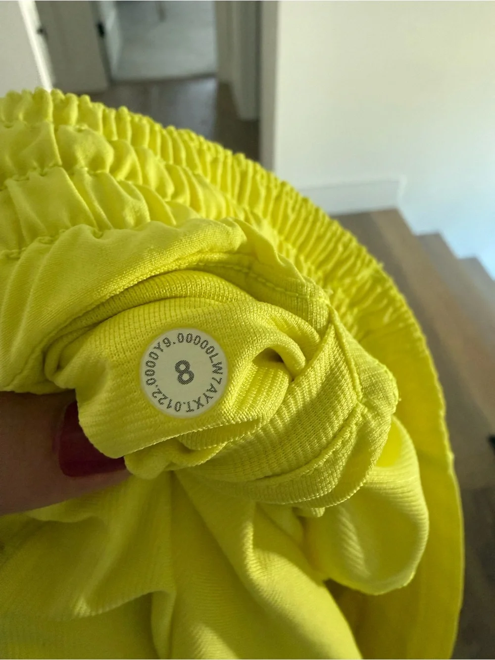 Neon Yellow lululemon hotty hot shorts